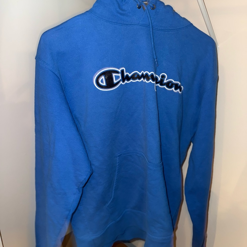 Men’s Medium Champion Blue Hoodie Sweater